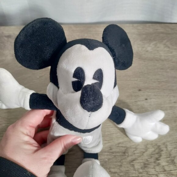 Black, Grey White Mickey Mouse  Stuffed Plush Doll - Picture 2 of 6